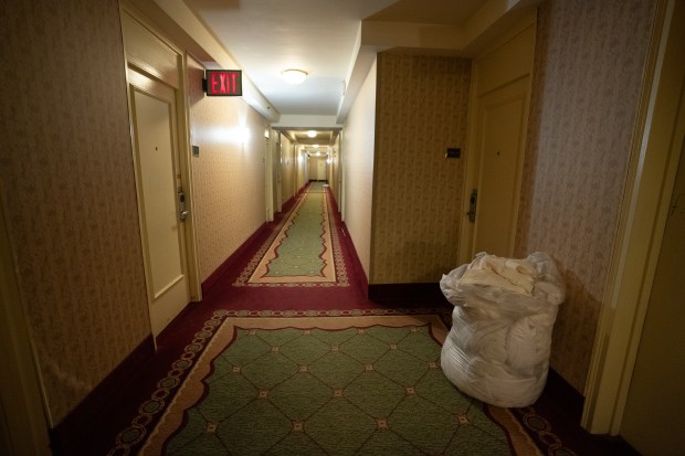 An empty hallway is pictured in the Roosevelt Hotel Wednesday, July 2, 2025 in Manhattan, New York. (Barry Williams/ New York Daily News)