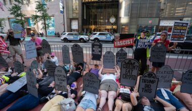 Protesters rail against President's ‘Murder Budget’ outside Trump Tower in NYC