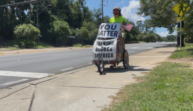 Man walking across America for mental health, drug addiction reaches the Florida Capitol