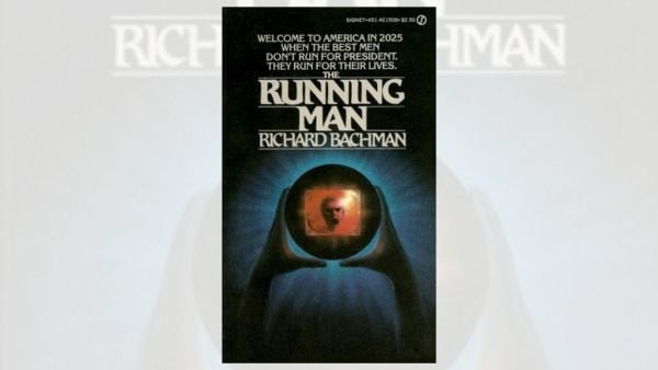 The cover for Stephen King's The Running Man 