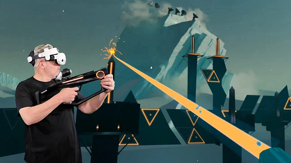 StrikerVR Mavrik Haptic Gun In Under Cover, Tower Tag & Laser Limbo