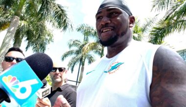 Dolphins OT Bayron Matos airlifted to medical facility after training camp injury: Reports