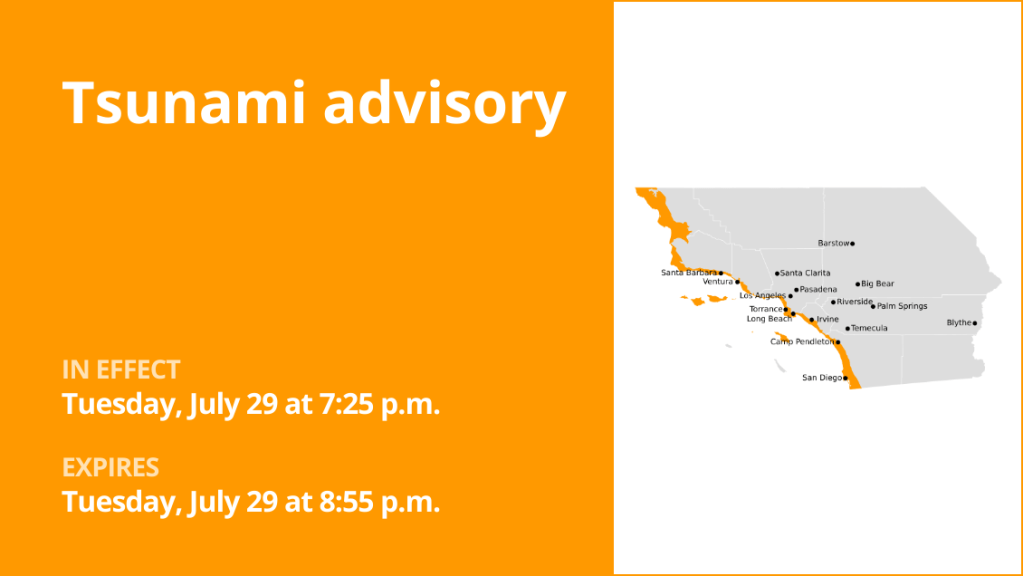 Los Angeles County under a tsunami advisory until 2 a.m. Wednesday – San Gabriel Valley Tribune