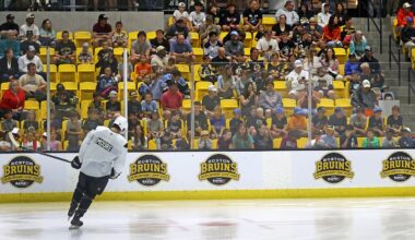 Bruins fans got a first-hand look at some of the club's young talent, like recent draft pick Will Moore, at development camp this past week at Warrior Arena.
