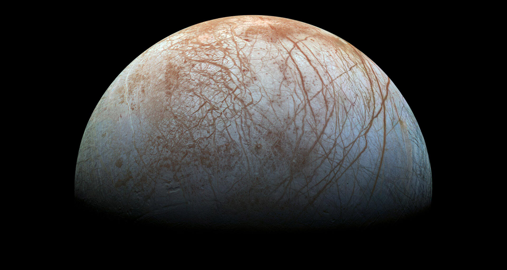 A submarine below the thick icy crust of Jupiter's Moon Europa would experience about the same pressure as a vehicle in the hadal zone.