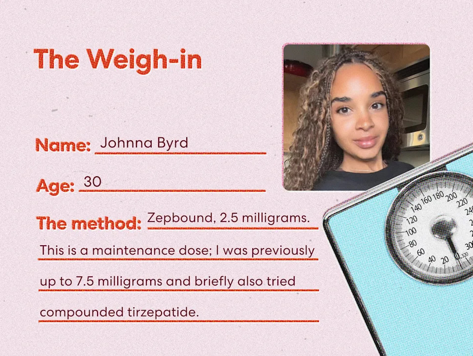 Eighteen months after she started taking Zepbound, Johnna Byrd has lost 85 pounds and transitioned to a maintenance dose. (Photo illustration: Yahoo News; Photo: Getty, Courtesy of Johnna Byrd)