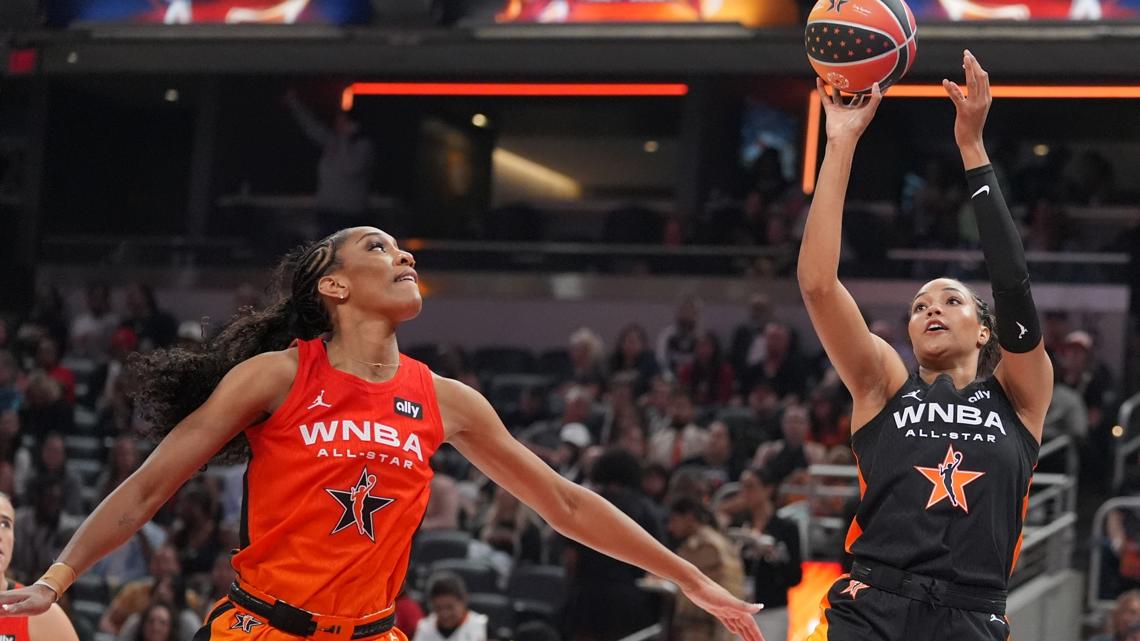 Napheesa Collier's record-breaking performance leads her team to 151-131 victory in WNBA All-Star Game