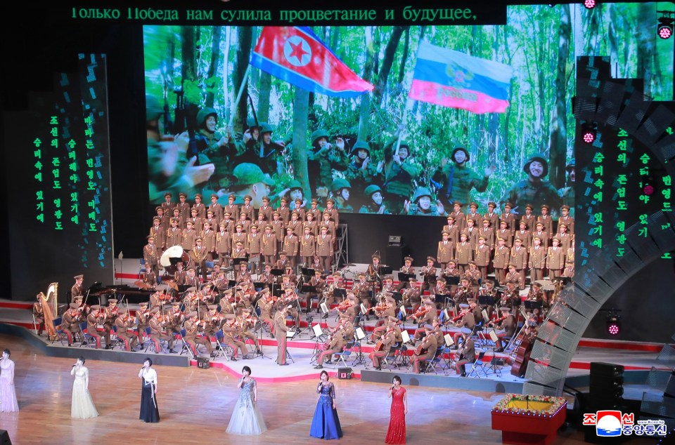 Photo of a North Korean performance attended by Russian Culture Minister Olga Lyubimova.