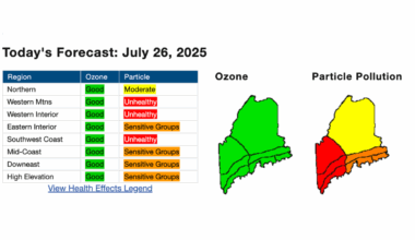 Smoke brings unhealthy air to Maine, DEP issues advisory