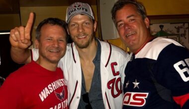 Alex Chiasson still has Alex Ovechkin’s Nationals keg stand jersey from 2018 Stanley Cup bender: ‘He actually signed that and gave it to me. He wanted me to have it.’