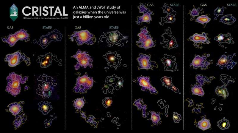 ALMA reveals hidden structures in the first galaxies of the universe