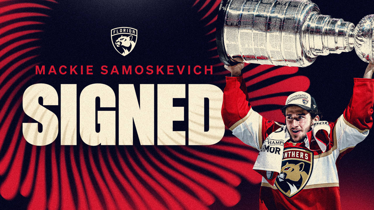 Florida Panthers Agree to Terms with Forward Mackie Samoskevich on a One-Year Contract  