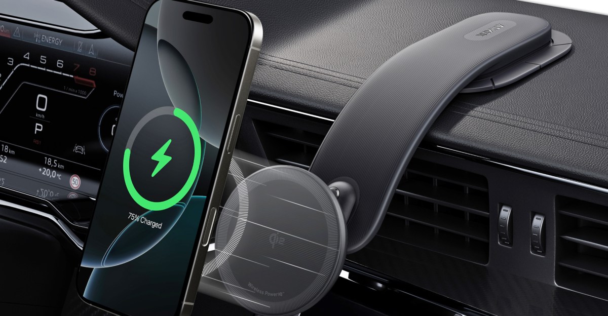 Anker’s new car charger sticks a big flexible tongue to your dashboard