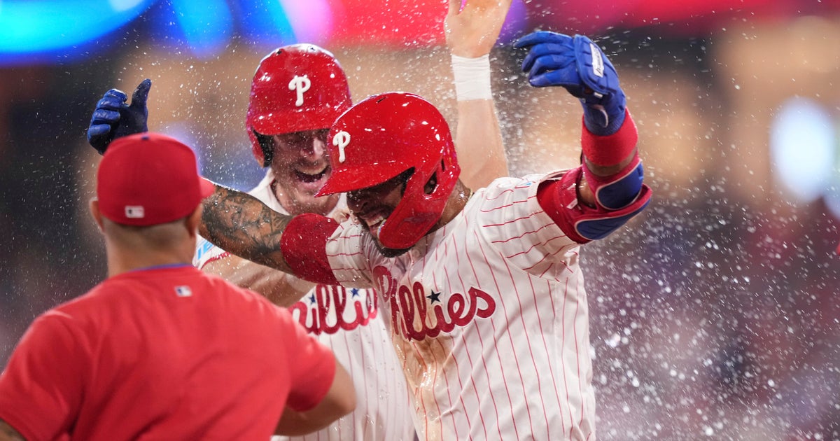 Philadelphia Phillies beat Boston Red Sox on rare walk-off catcher's interference call in extra innings