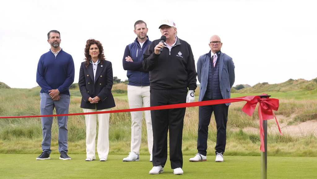 Donald Trump opens new golf course in Scotland