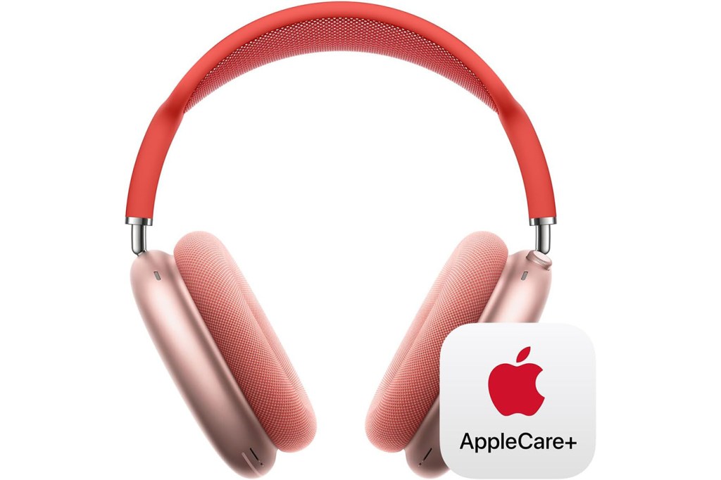 Apple headphones on a neutral background