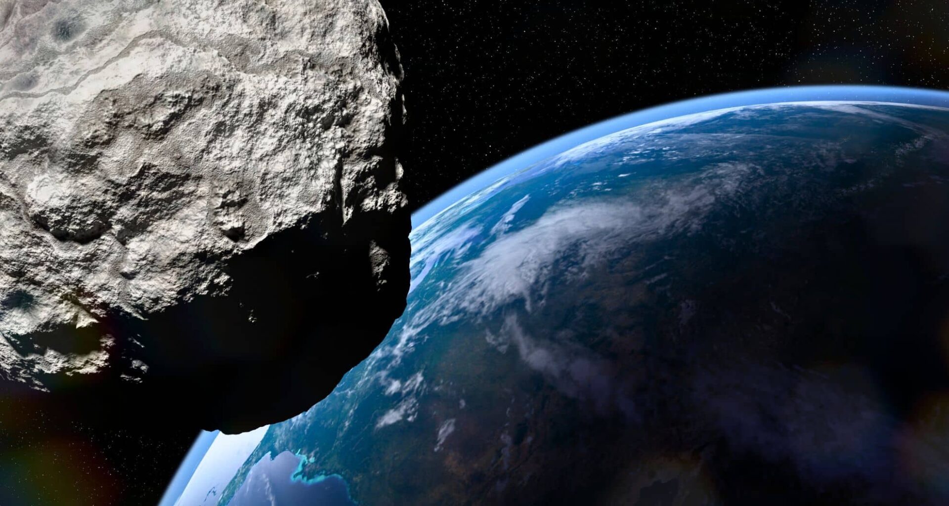 Asteroid Approaching Planet Earth