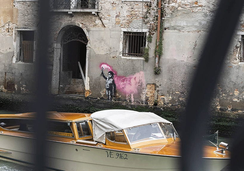 banksy mural removed for restoration as zaha hadid architects revives venetian palazzo
