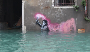 banksy mural removed for restoration as zaha hadid architects revives venetian palazzo