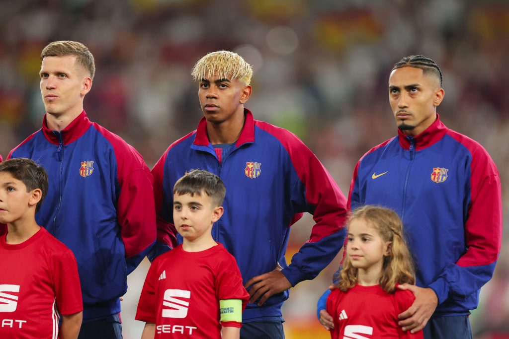 dani olmo, lamine yamal and raphinha 