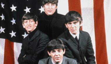Beatles during their 1964 U.S. tour