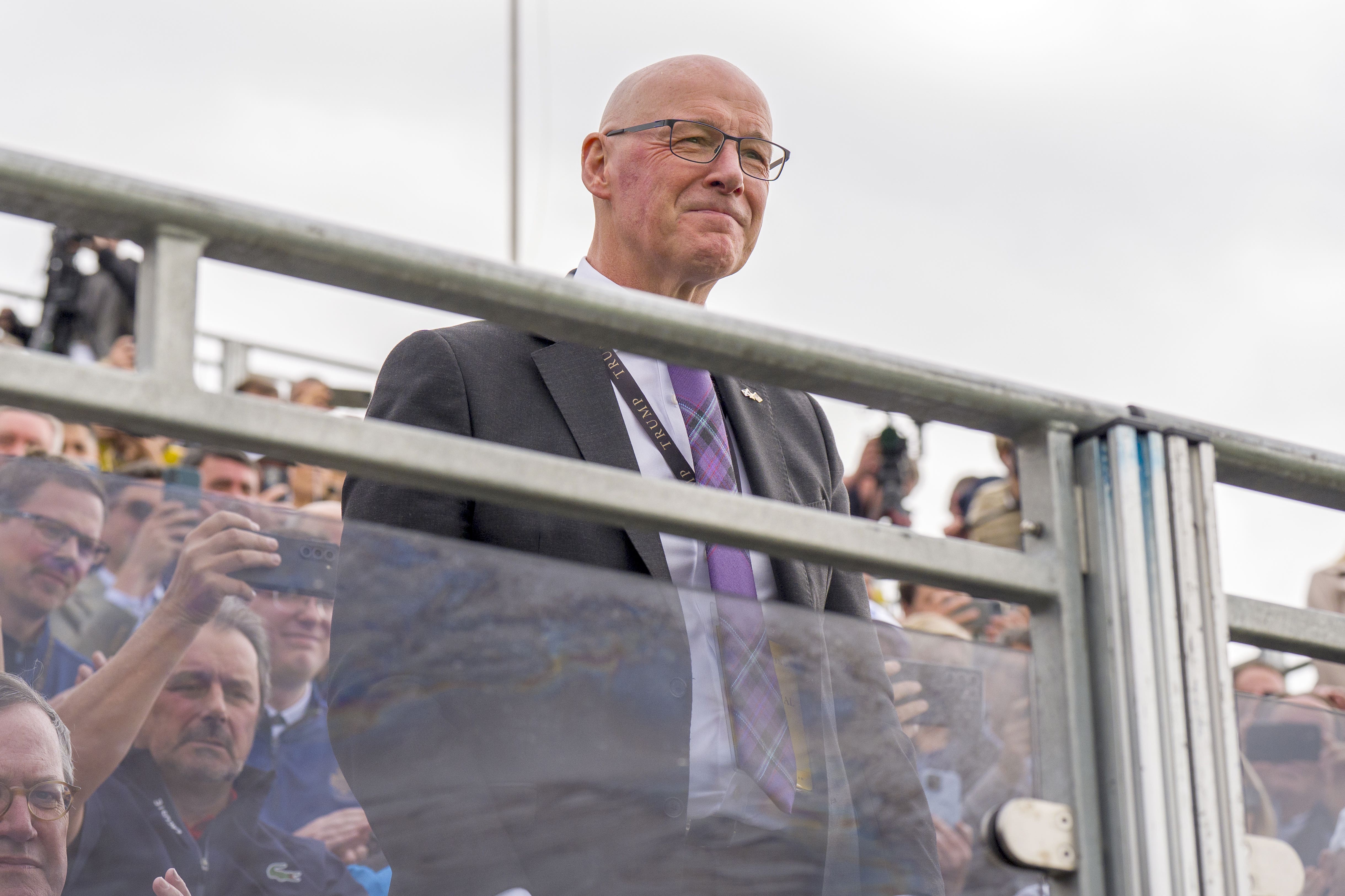 First Minister John Swinney was at Donald Trump’s new golf course in Aberdeenshire on Tuesday to see the US president cut the ribbon (Jane Barlow/PA)