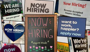 Now hiring signs