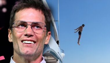 Tom Brady Jumps Off Yacht, Copies Daughter On Ibiza Vacation