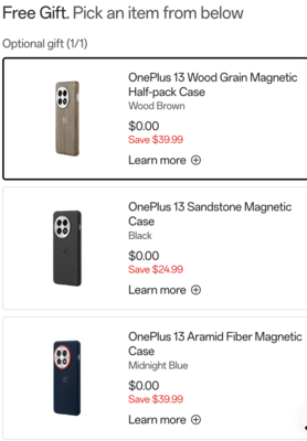 The deal includes an optional gift. (Image source: OnePlus)