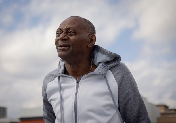 Jackie Wilson in the Chicago suburbs while the Cook County Board approved a $17 million settlement is his case, March 14, 2024. (Brian Cassella/Chicago Tribune)