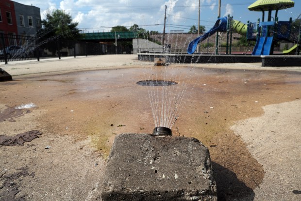 The water sprinklers in St. Louis Park, 347 N. St....