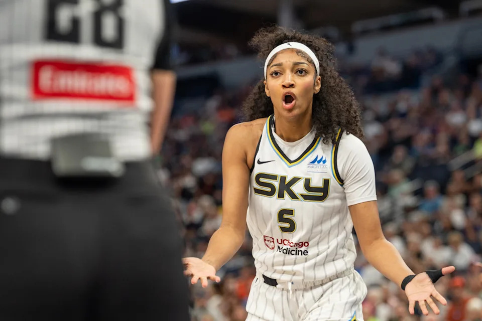 Chicago Sky forward Angel Reese (5)© Matt Blewett-Imagn Images