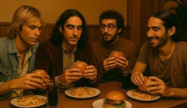The Velvet Sundown eating some burgers