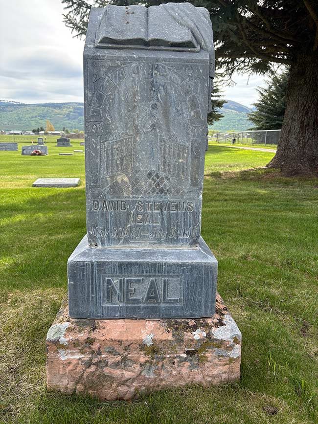 David Neal's headstone in Teton Valley. | Courtesy Dan Neal