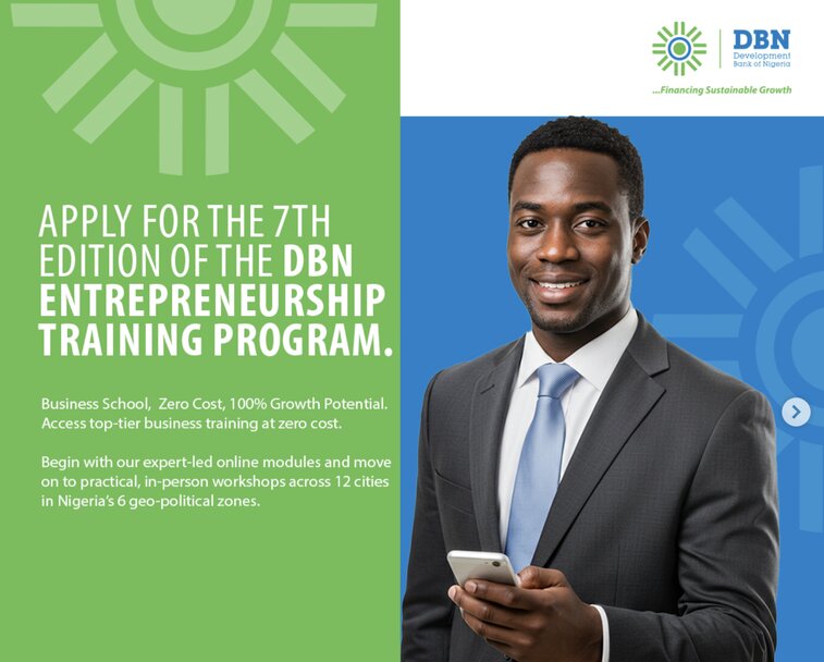 The Development Bank of Nigeria (DBN) Entrepreneurship Training Programme 2025 for Young Nigerian Entrepreneurs. – Opportunities For Africans