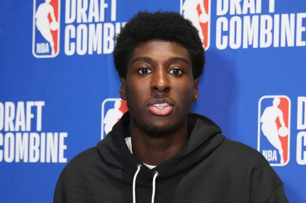 Drake Powell at the NBA Draft Combine.