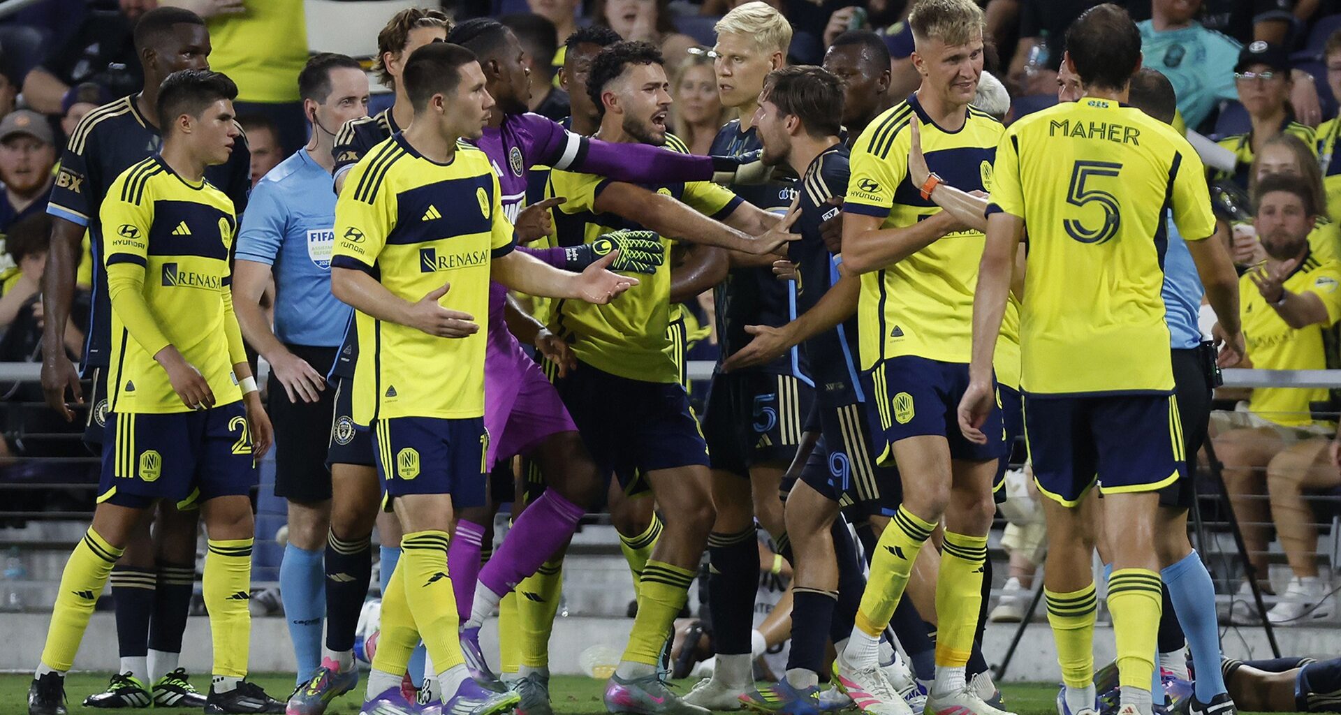 Nashville SC & Philadelphia Union players fined after mass confrontation