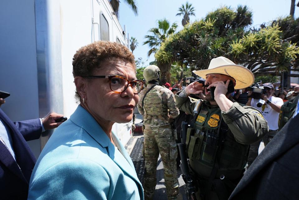 Los Angeles Mayor Karen Bass called the raid in the park ‘Absolutely outrageous’ (Copyright 2025 The Associated Press. All rights reserved)