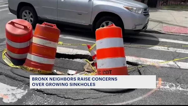Bronx residents say several sinkholes continue to grow in University Heights, Morris Heights
