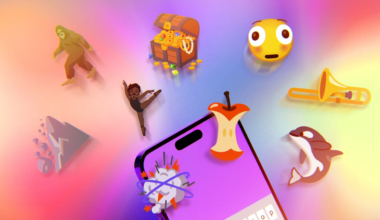 The new emoji coming to devices in Unicode 17.0, including a Sasquatch, landslide, treasure chest, apple core, trombone, orca, ballet dancer, a distorted face and a cartoon fight cloud.