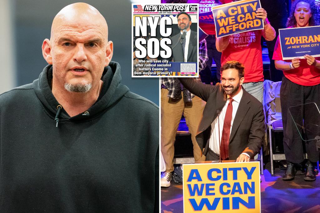 John Fetterman rips NYC mayoral nominee Zohran Mamdani: ‘Not even a Democrat’