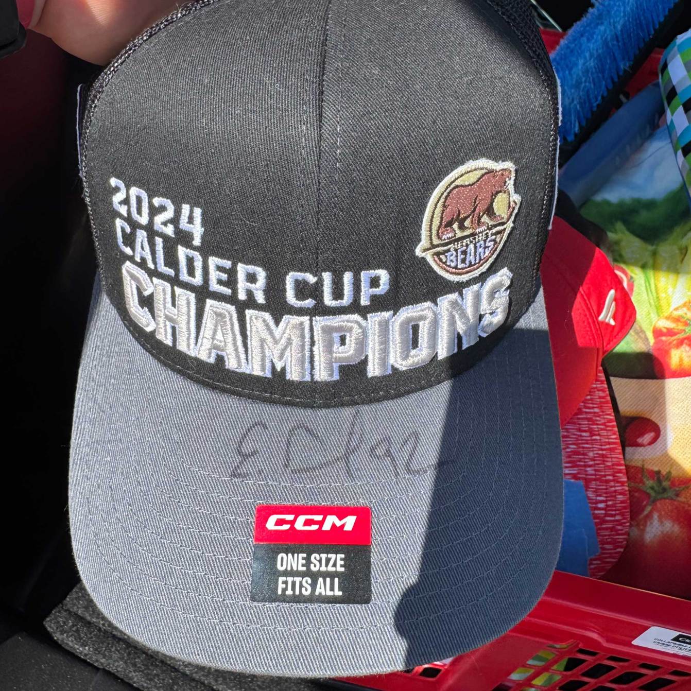 Evgeny Kuznetsov signed Hershey Bears 2024 Calder Cup champion hat