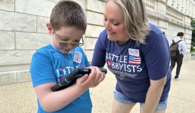 Victoria Schiano and her son, Cole, urged lawmakers to vote against the latest GOP tax bill. They are part of Little Lobbyists, an advocacy group for families of children with complex medical needs.