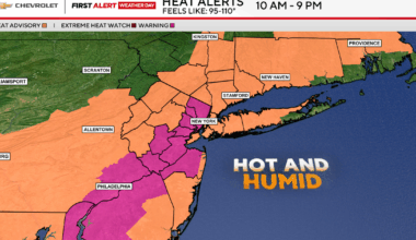 Extreme heat triggers warnings for N.J and NYC area today. Map shows where it will be hottest.