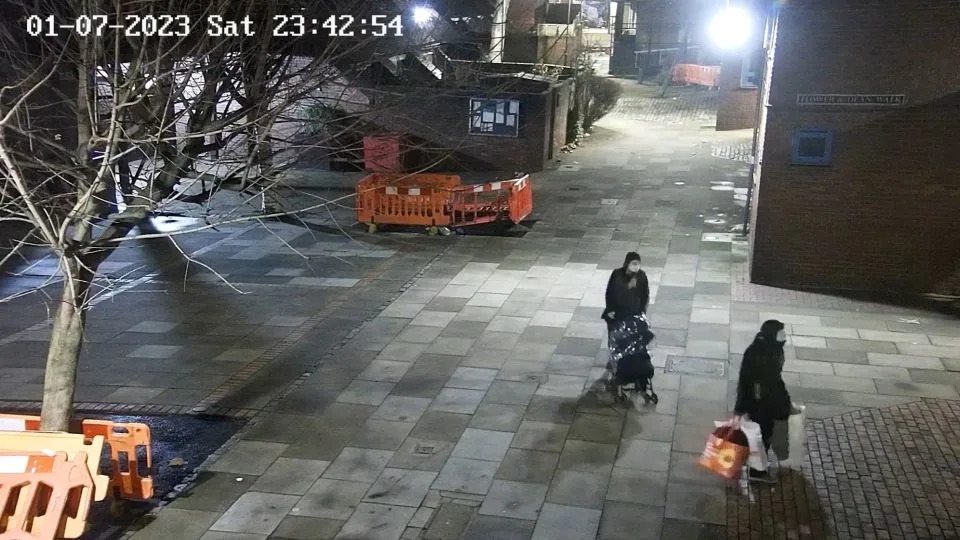 CCTV footage of Constance Marten and Mark Gordon in Whitechapel, London, while they were on the run. - Metropolitan Police/PA Wire