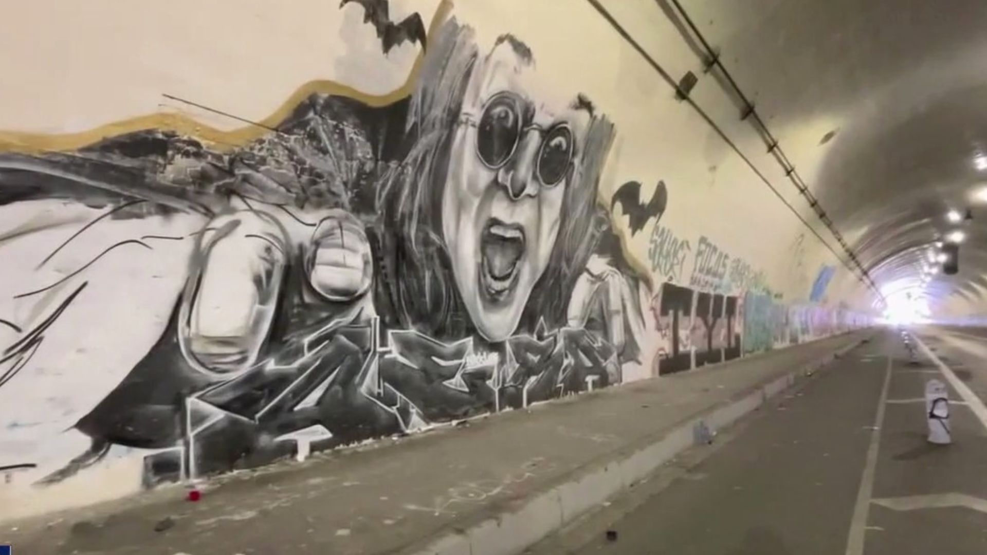 2nd Street Tunnel hit by graffiti after cleanup
