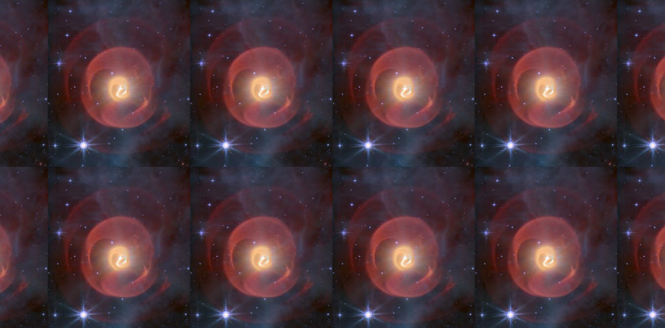 Swirling nebula of two dying stars revealed in spectacular detail in new Webb telescope image