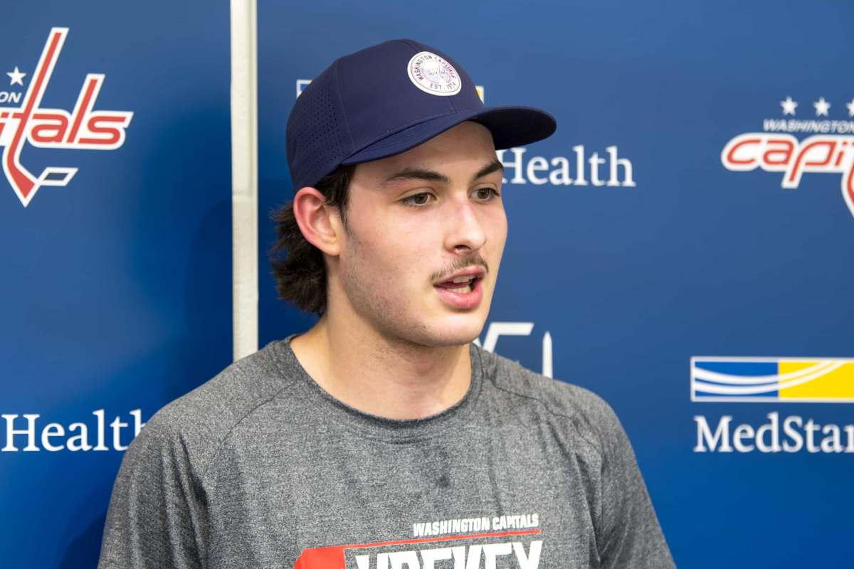 Capitals first-round pick Lynden Lakovic wants to develop his physical game after having 4 PIMs last season: ‘I do need to add a little bit of nastiness’