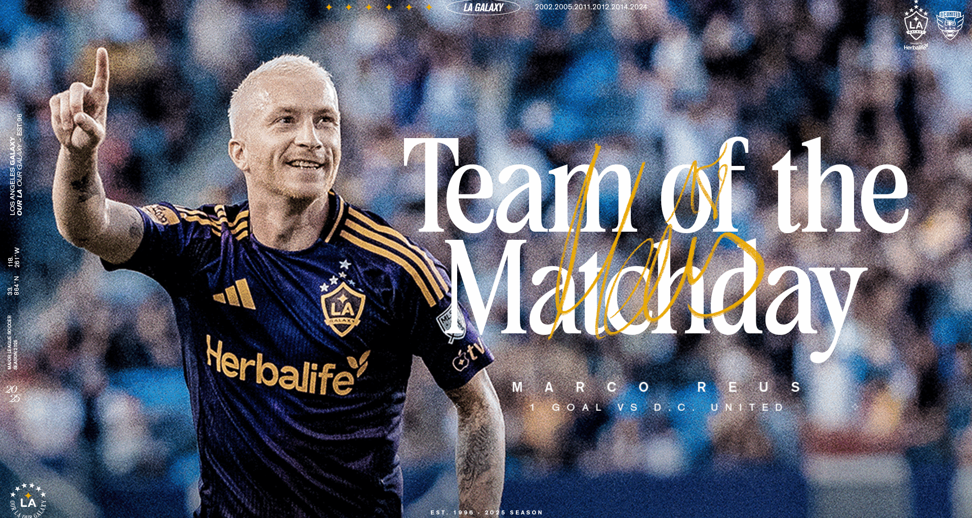 LA Galaxy Midfielder Marco Reus Named to MLS Team of the Matchday 24