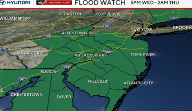 Strong storms in Philadelphia area Wednesday evening could bring heavy rain, wind. See the weather forecast.